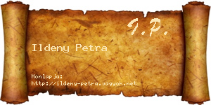 Ildeny Petra névjegykártya